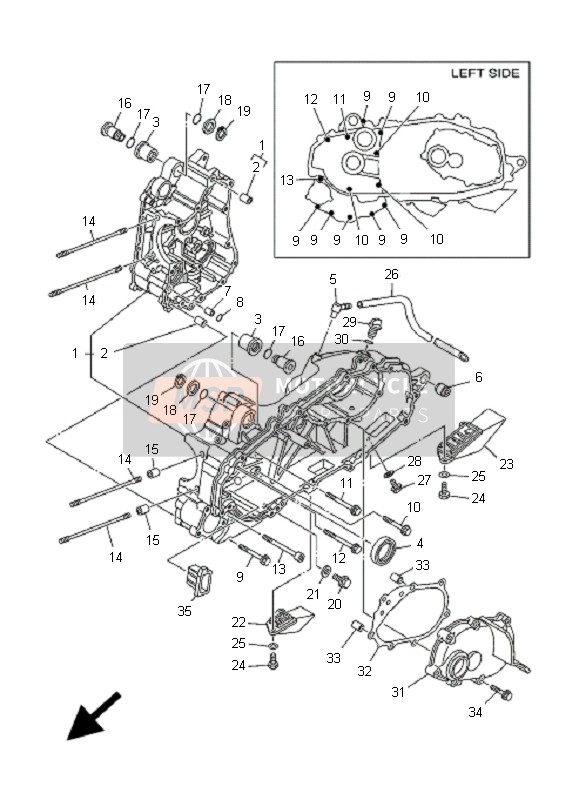 5RU153720000, Hulse, Rohrverschraubung, Yamaha, 1